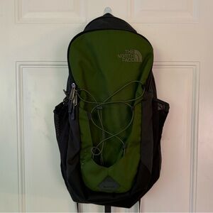 The North Face Jester Backpack - 2 Pocket + 2 Side Pockets Gray Green EUC